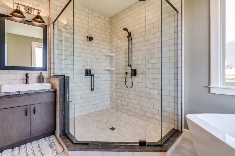 Glass and Steel Shower Frame